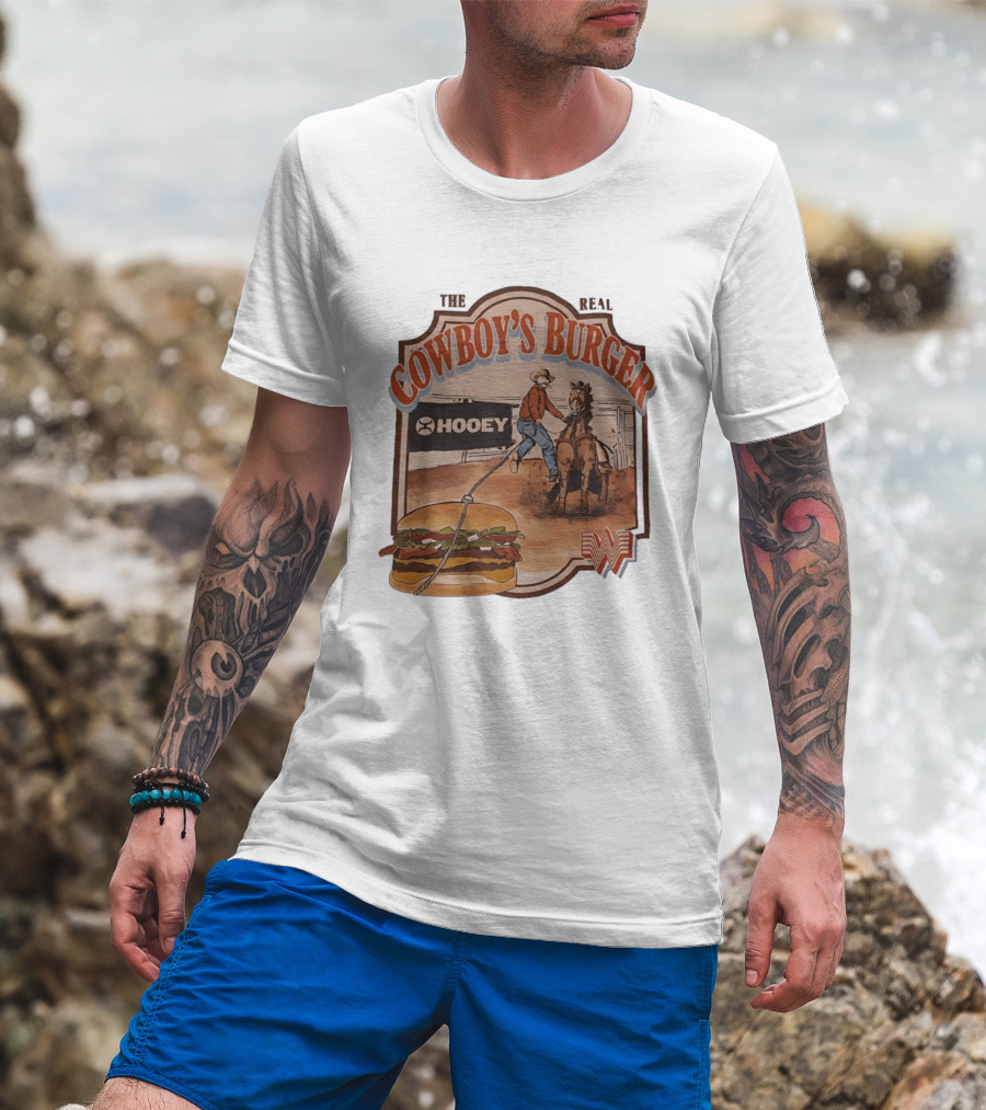 Hooey The Real Cowboy's Burger Western Ranch Rodeo T-Shirt