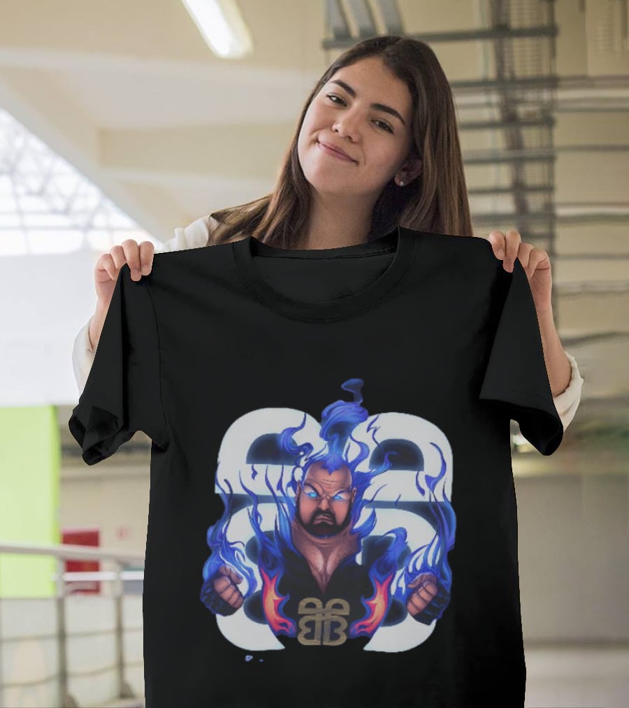 Bam Bam Bigelow WWE Flames New Jersey Devils Pro Wrestling T-Shirt