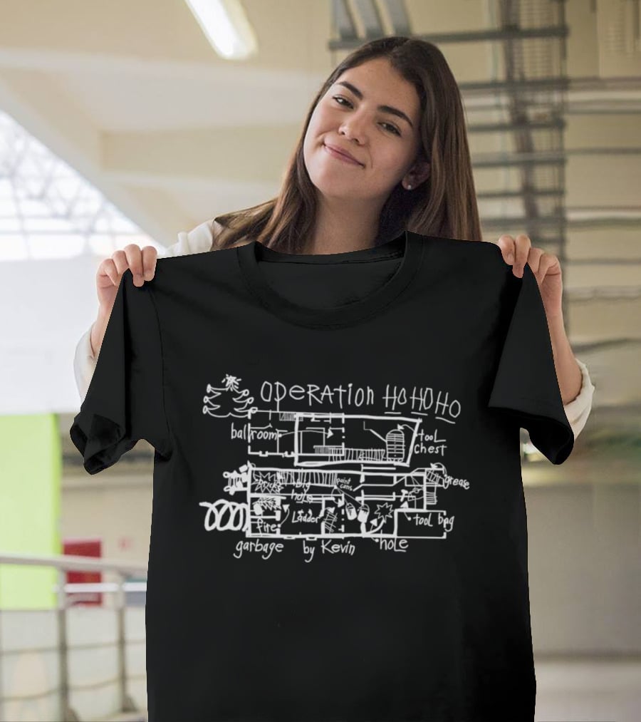 Operation HoHoHo Home Alone Blueprint Ballroom Tool Chest Hole Garbage By Kevin T-Shirt