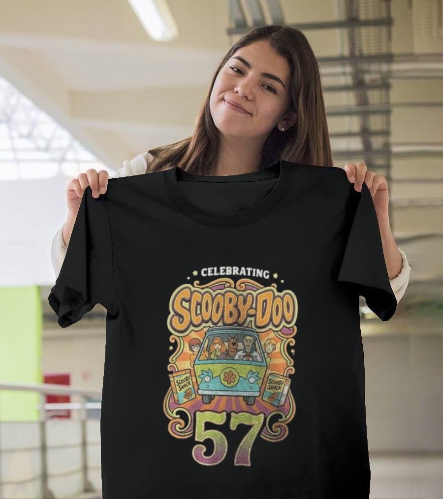 Celebrating 57 Years Scooby Doo And Mystery Machine Adventure T-Shirt