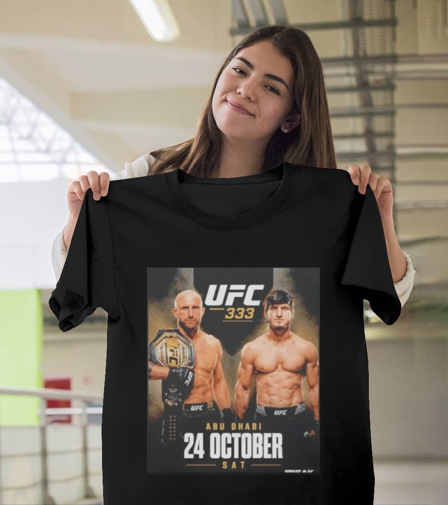 UFC 333 Alexander Volkanovski Vs Movsar Evloev 24 October Abu Dhabi Event T-Shirt