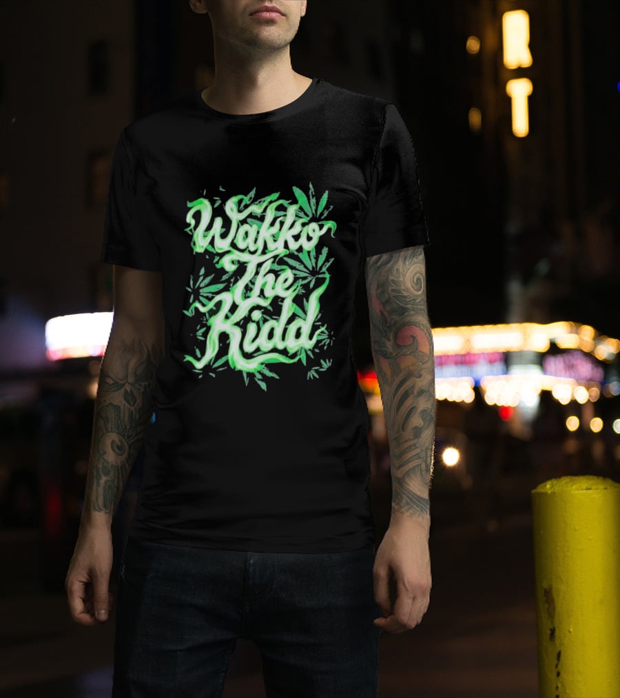 Wakko The Kidd Green Cannabis Leaf Marijuana T-Shirt