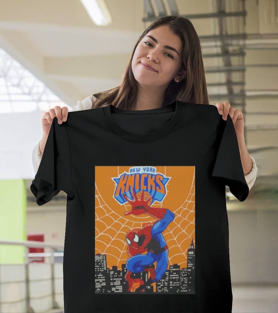 New York Knicks Spider Man Basketball T-Shirt