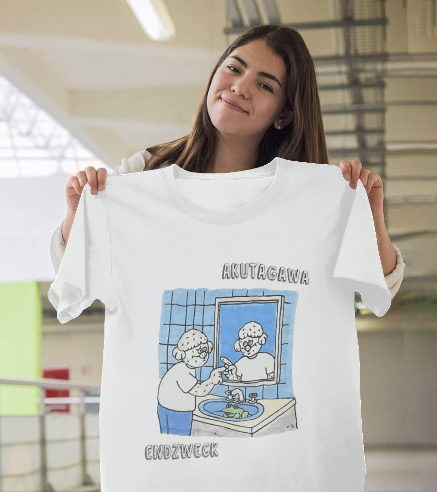 Akutagawa Endzweck Cartoon Mirror Reflection With Frog T-Shirt