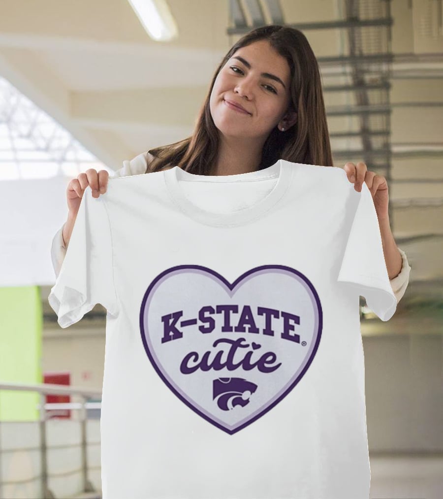 K State Cutie Heart Kansas State Wildcats T-Shirt