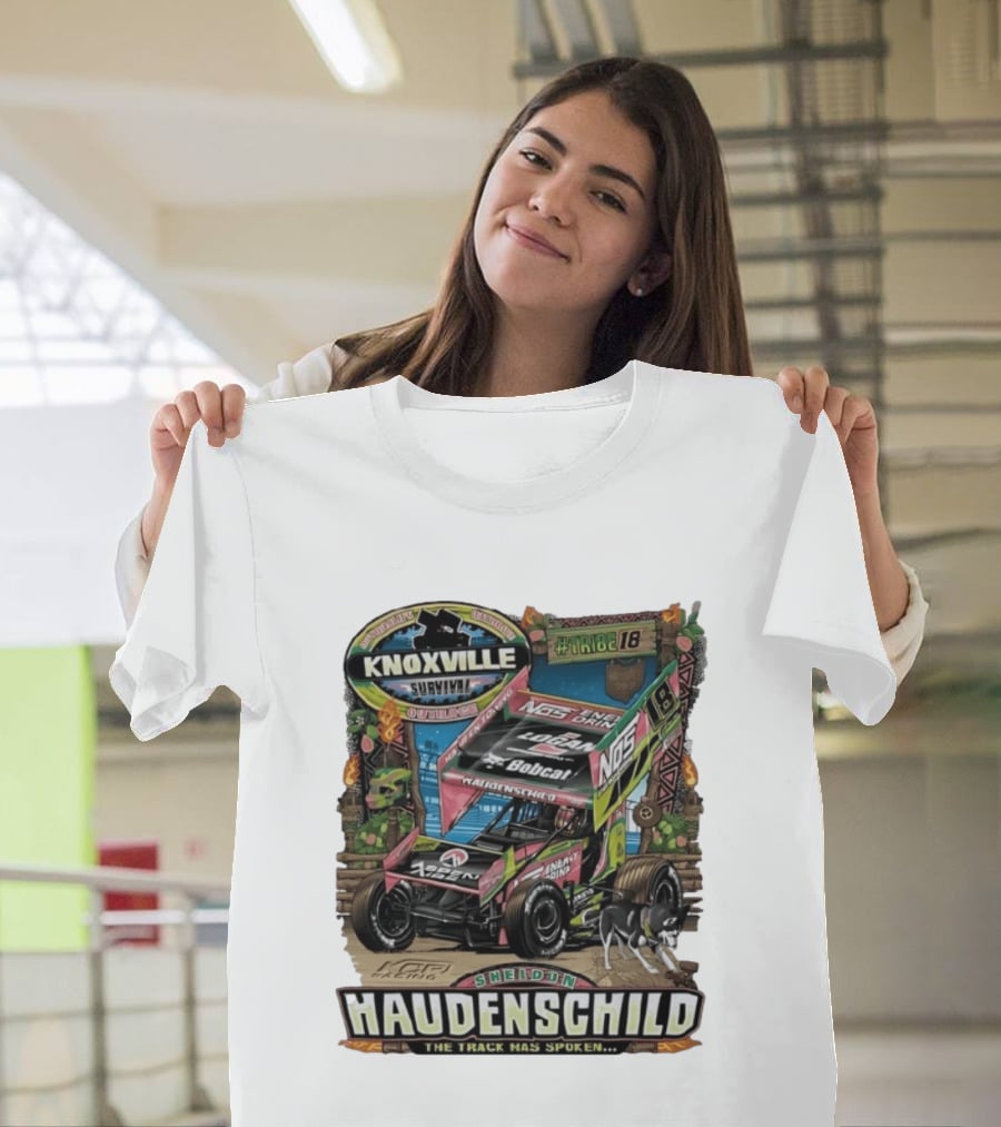Sheldon Haudenschild Knoxville Survival Outrace Tribe 18 The Track Has Spoken NOS Energy Sprint Car Racing T-Shirt