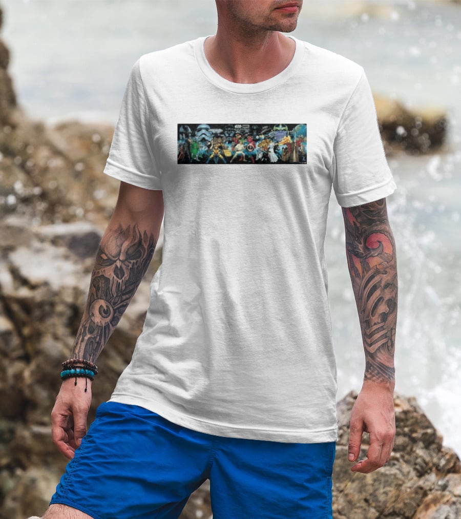 Star Wars X Marvel Hope Assembles Characters Lineup T-Shirt