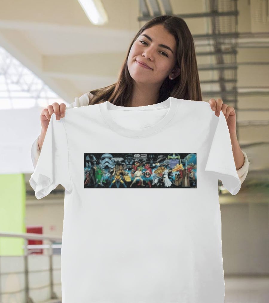 Star Wars X Marvel Hope Assembles Characters Lineup T-Shirt