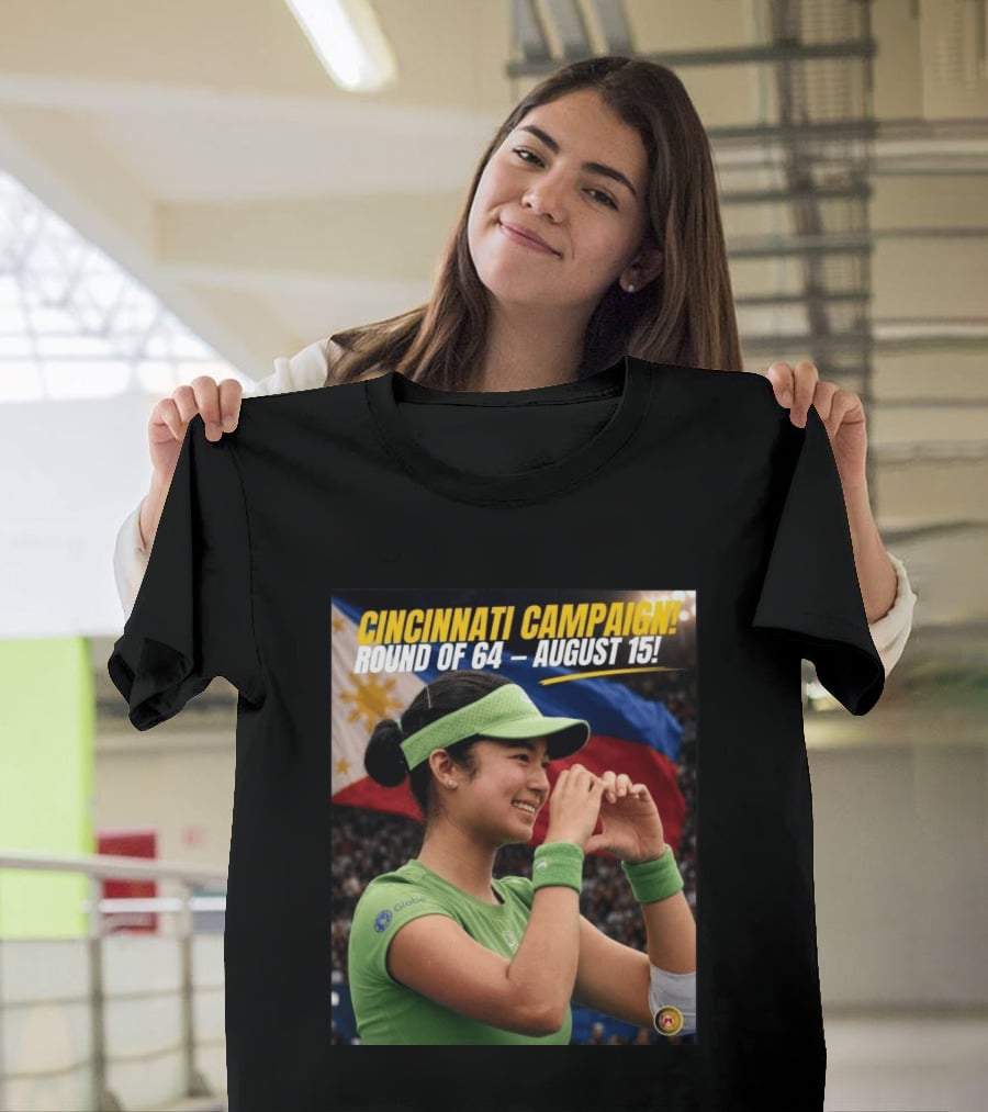 Cincinnati Campaign Round Of 64 August 15 Philippines Flag Tennis T-Shirt