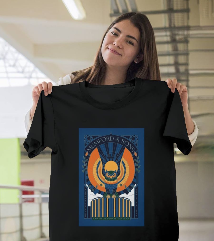 Mumford And Sons Madison Square Garden New York City August 12 2026 Owl T-Shirt