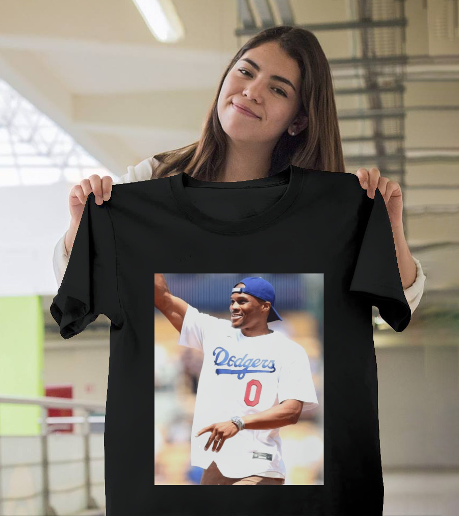 Russell Westbrook Dodgers 0 Jersey Celebration T-Shirt