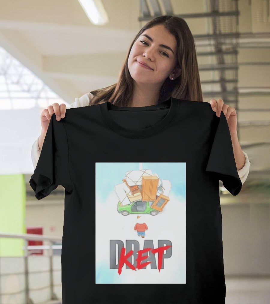 Drap Ket Cat Moving Day Car Furniture Chaos T-Shirt