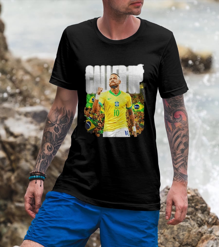 Neymar Brazil Called Up Football 10 Jersey Celebration T-Shirt