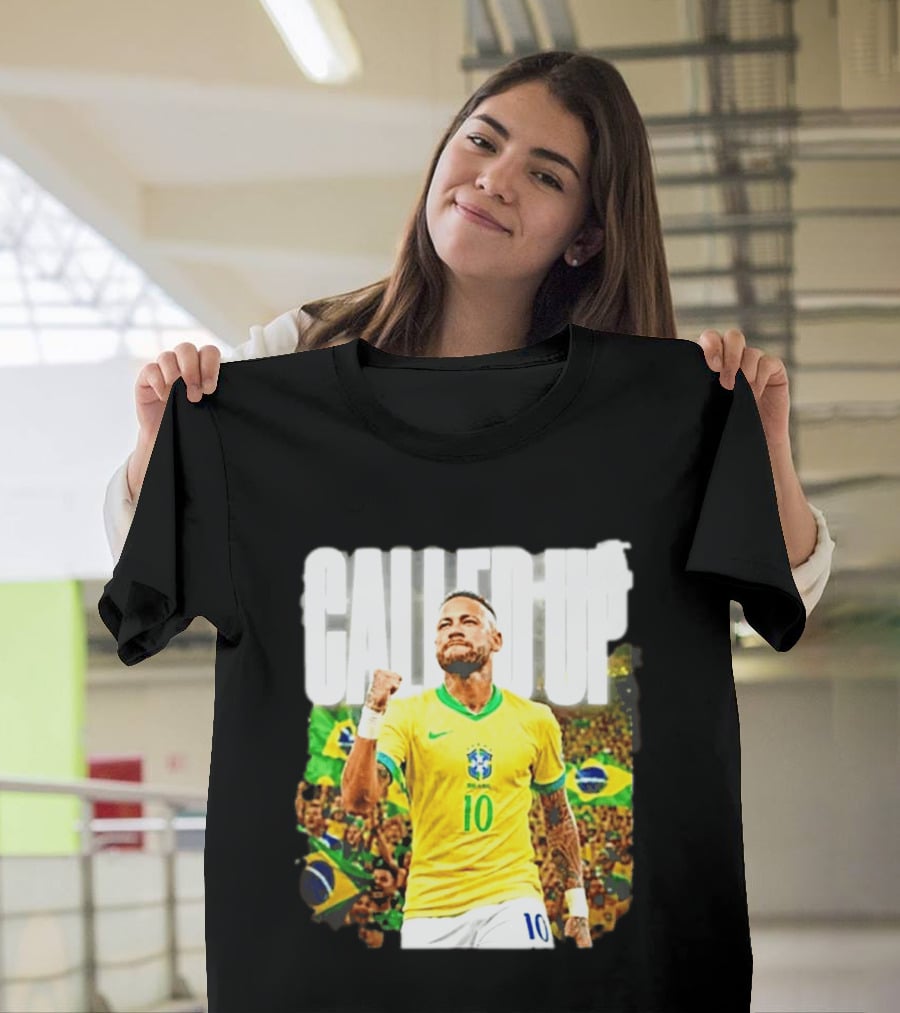 Neymar Brazil Called Up Football 10 Jersey Celebration T-Shirt