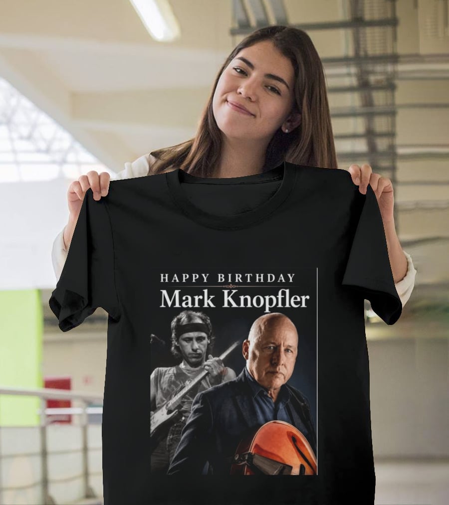 Mark Knopfler Birthday Celebration With Iconic Guitar T-Shirt