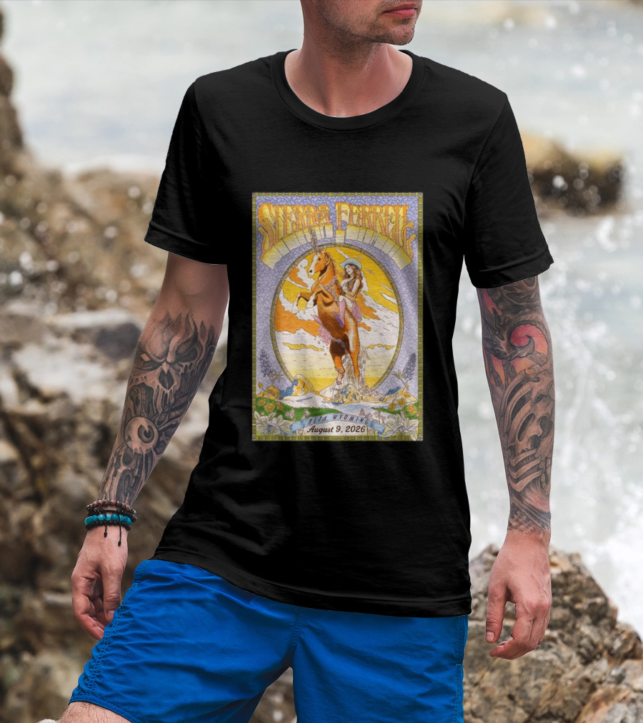 Sierra Ferrell August 9 2026 Alta Wyoming Grand Targhee Bluegrass Festival Tour Horse And Woman T-Shirt