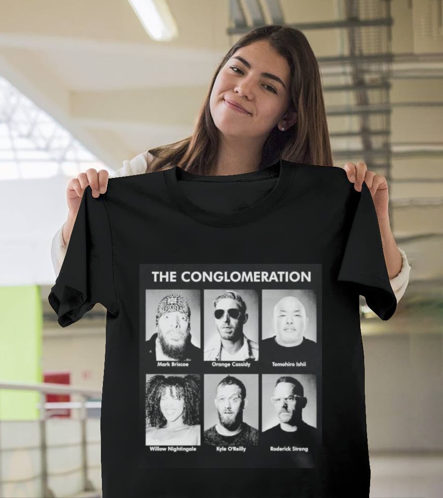 The Conglomeration Mark Briscoe Orange Cassidy Tomohiro Ishii Willow Nightingale Kyle O'Reilly Roderick Strong T-Shirt