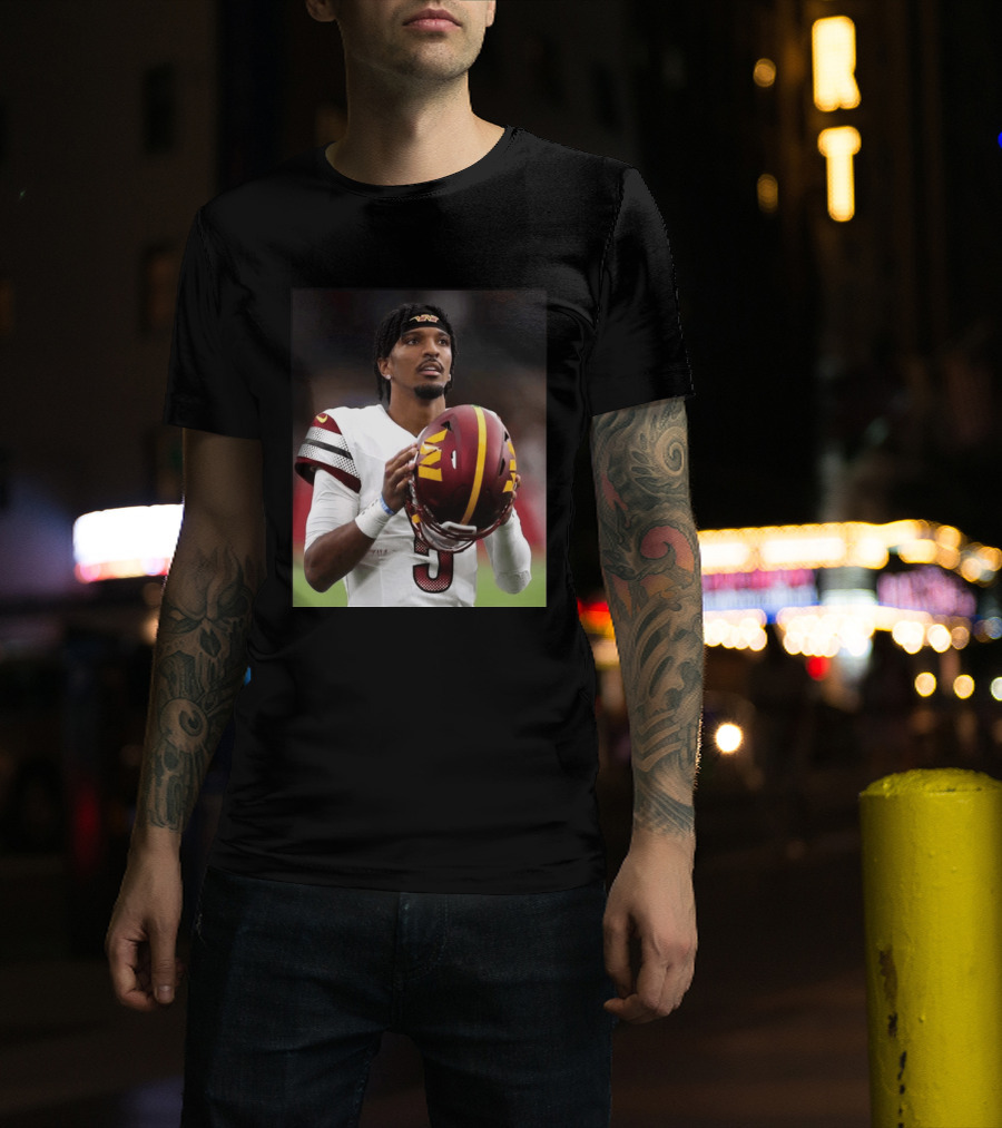 Washington Commanders Quarterback Jayden Daniels Football Player Sports T-Shirt