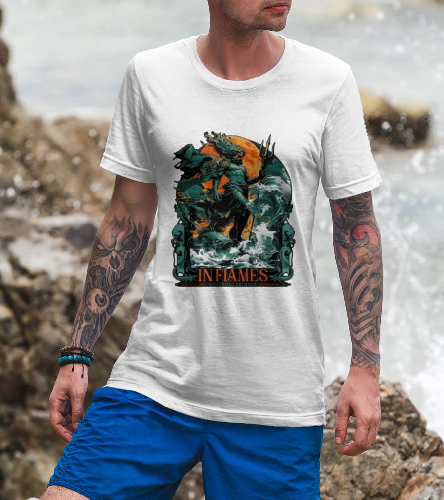 In Flames August 31 2026 Göteborg Brinner Sweden Show T-Shirt