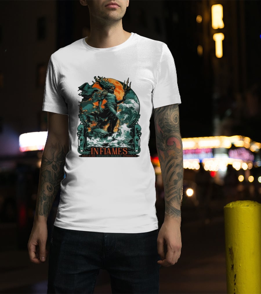 In Flames August 31 2026 Göteborg Brinner Sweden Show T-Shirt