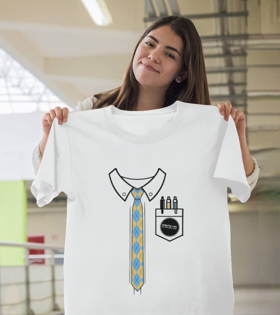 Native Estate Store Ritornello Form Tie Argyle Collar Pocket T-Shirt