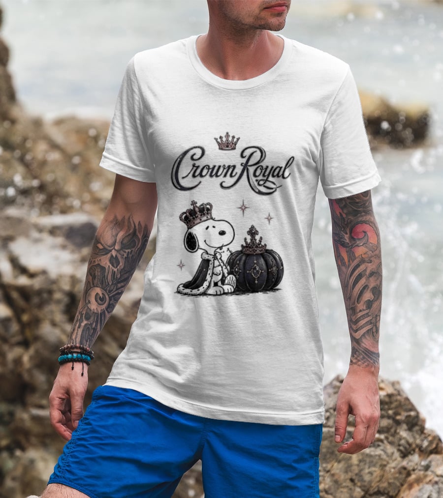 Peanuts Snoopy Crown Royal Boos Only With Crown And Royal T-Shirt