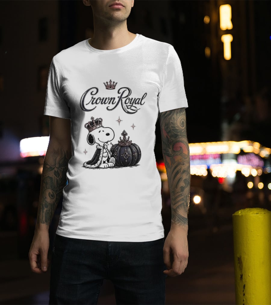 Peanuts Snoopy Crown Royal Boos Only With Crown And Royal T-Shirt