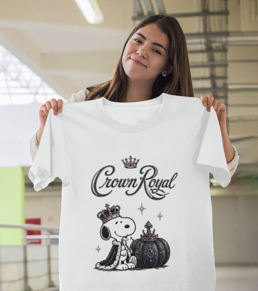 Peanuts Snoopy Crown Royal Boos Only With Crown And Royal T-Shirt