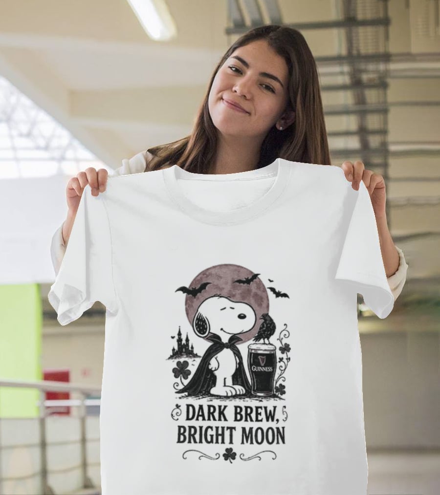 Peanuts Snoopy Dark Brew Bright Moon Halloween T-Shirt
