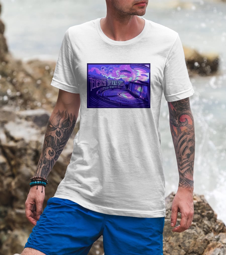 Tedeschi Trucks Band Greek Theatre Berkeley August 12 2026 Concert With UFOs And Neon Lights T-Shirt