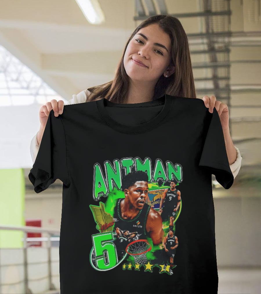 ANITMAN 5 Anthony Edwards Minnesota Timberwolves Welcome To Minnesota T-Shirt