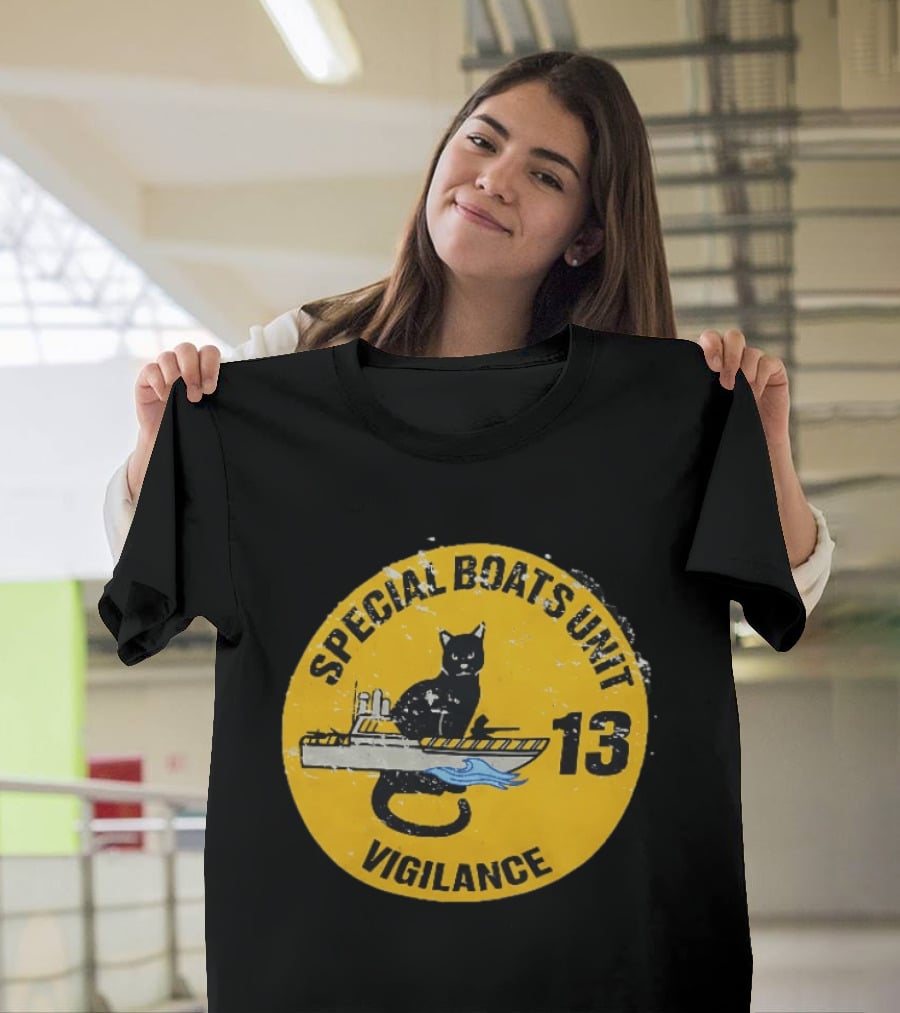 Special Boats Unit 13 Black Cat Vigilance T-Shirt