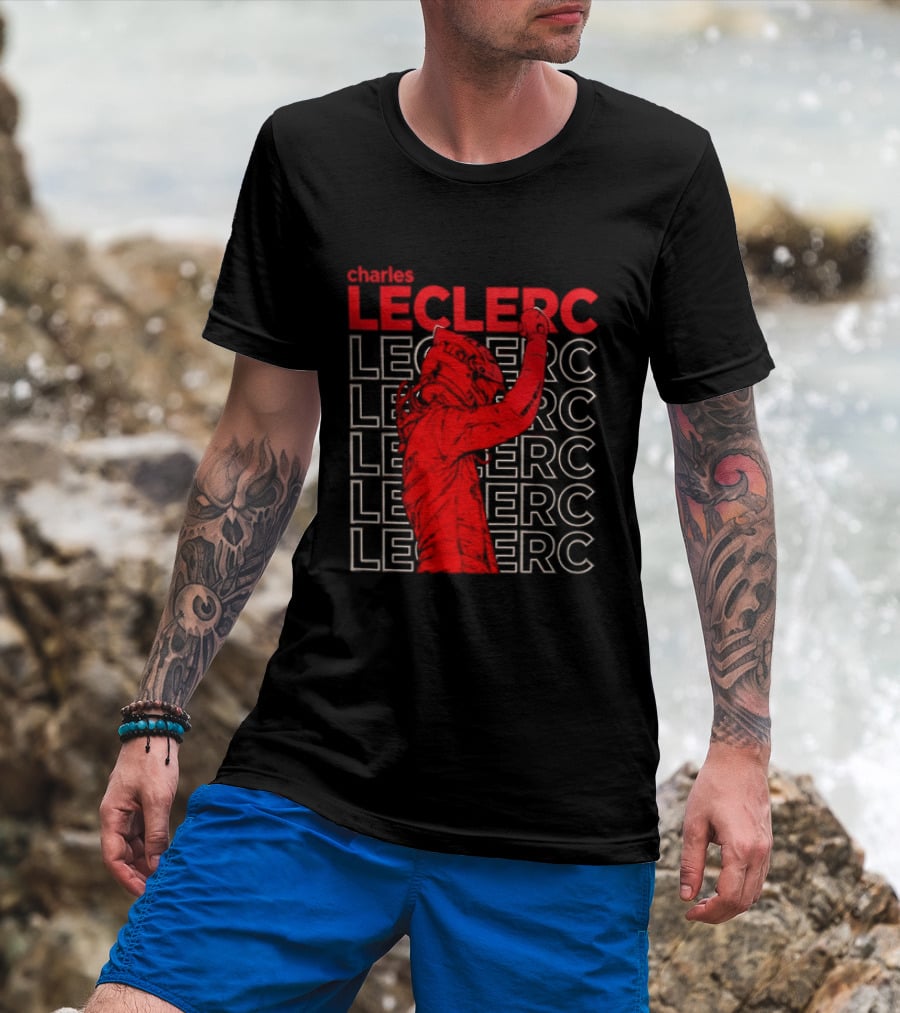 Charles Leclerc Formula 1 Racing Champion Red T-Shirt