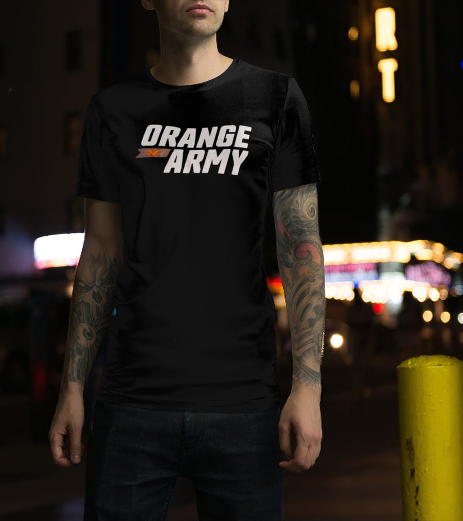Orange Army Team Spirit Supporter Flag T-Shirt