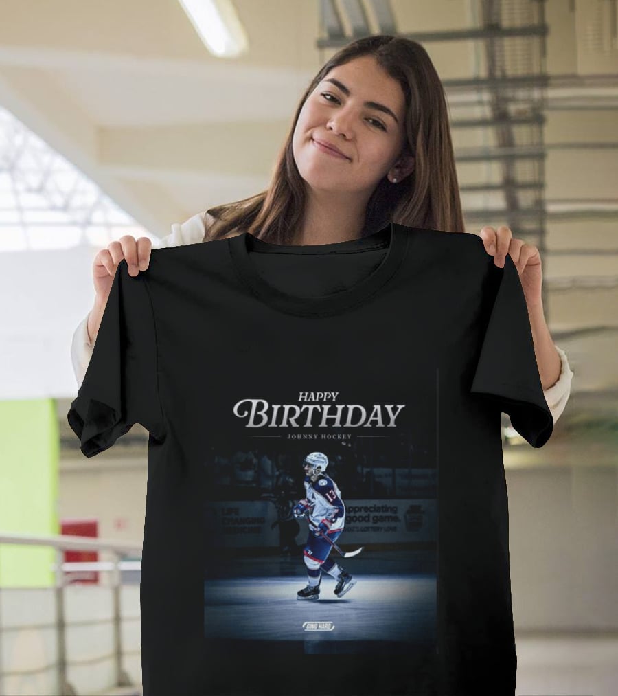 Happy Birthday Johnny Hockey NHL Player Spotlight Ice Rink Celebration T-Shirt