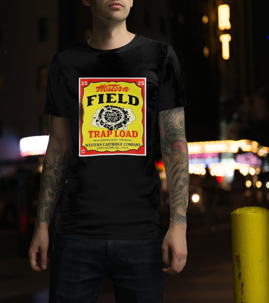 Western Field White Flyer Trap Load Western Cartridge Company East Alton USA T-Shirt