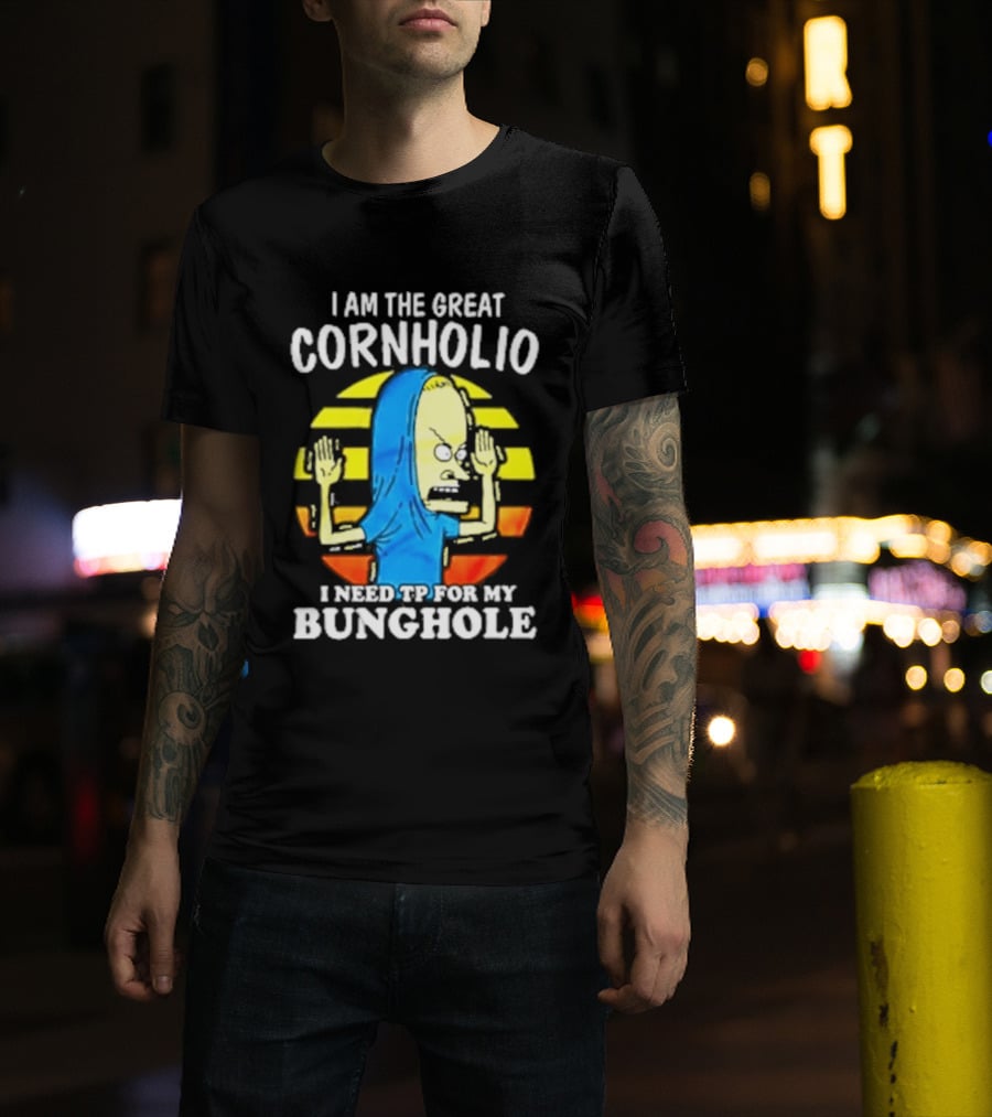 I Am The Great Cornholio I Need TP For My Bunghole Iconic Character Meme T-Shirt