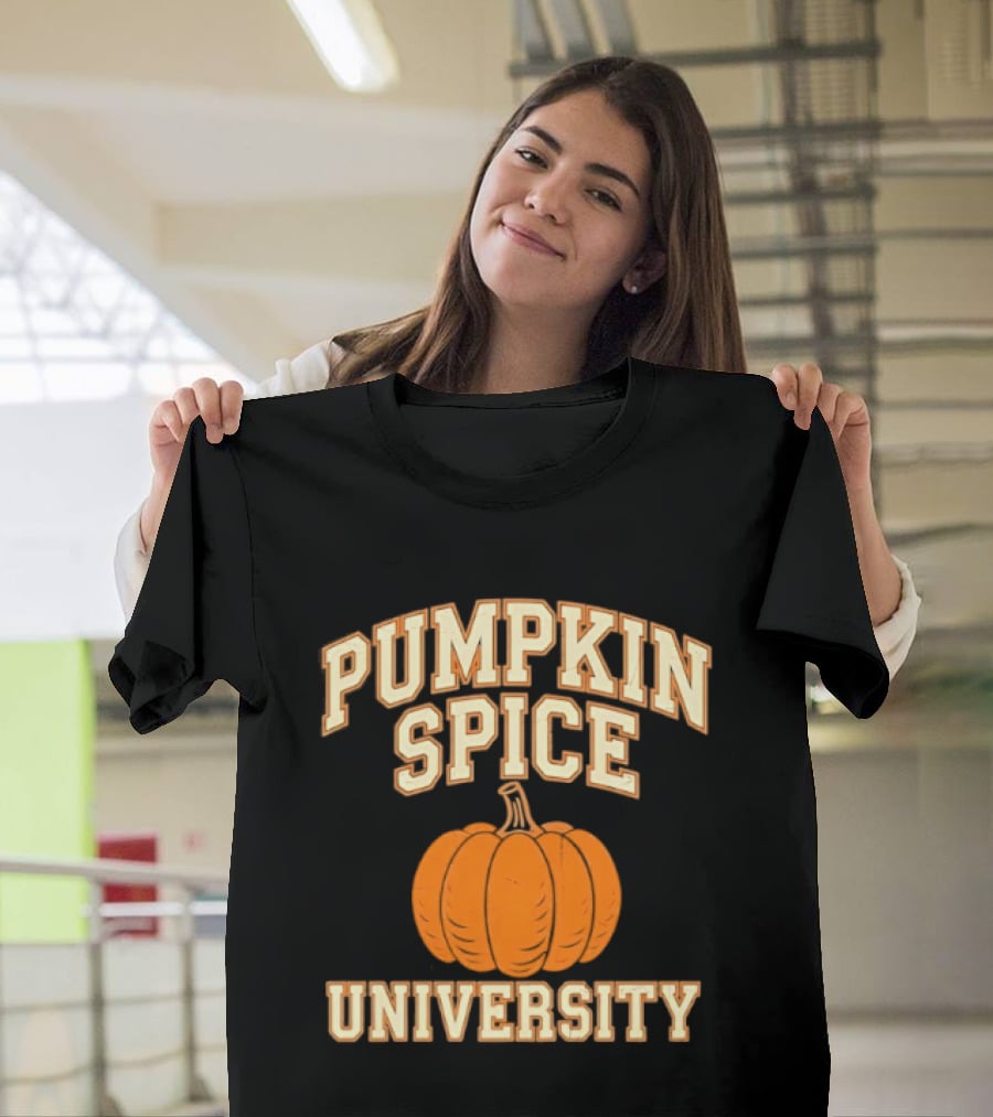Pumpkin Spice University Distressed Fall T-Shirt