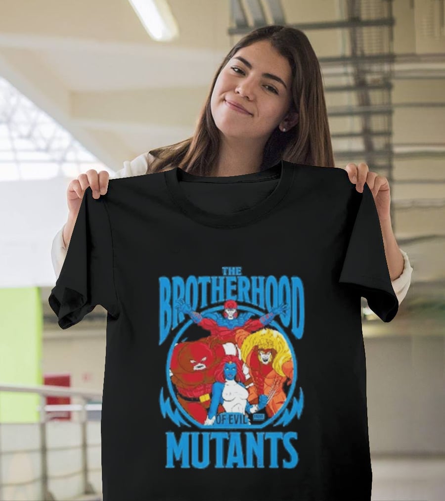 X Men Brotherhood Of Evil Mutants Cropped Mystique Sabretooth Blob T-Shirt