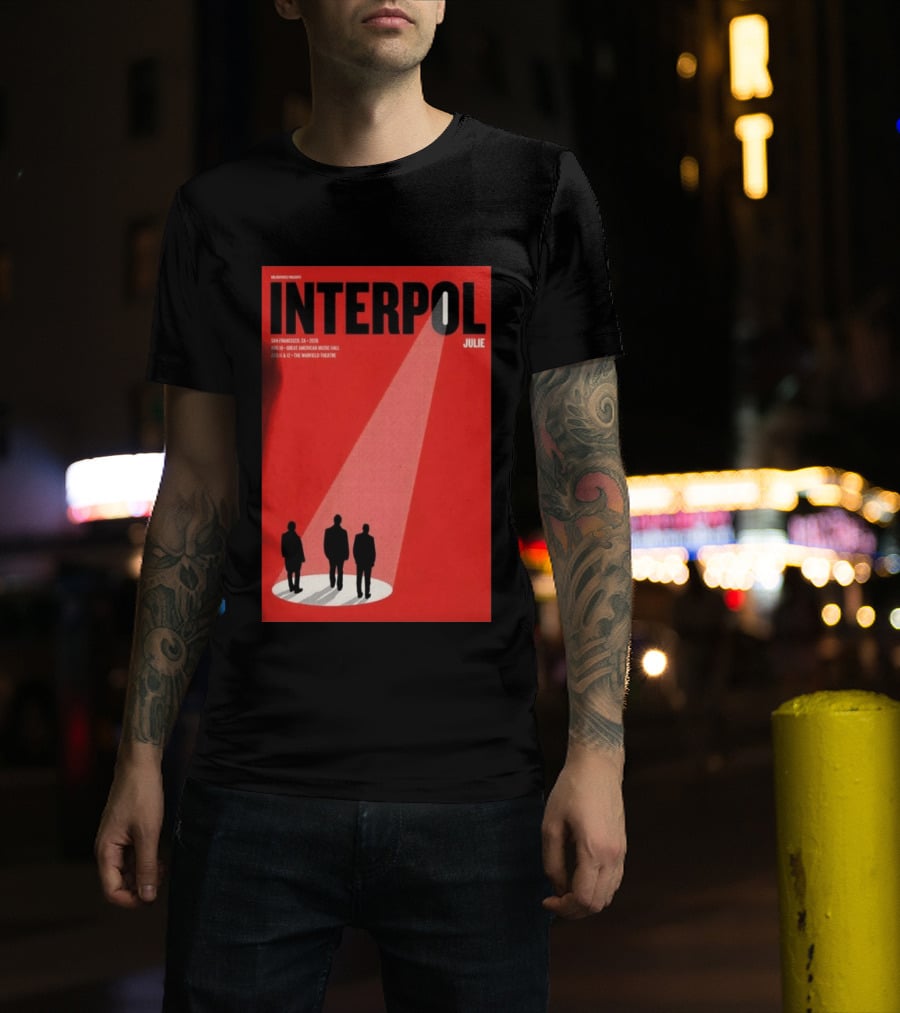 Interpol San Francisco 2026 Great American Music Hall Warfield Theatre Event Julie T-Shirt