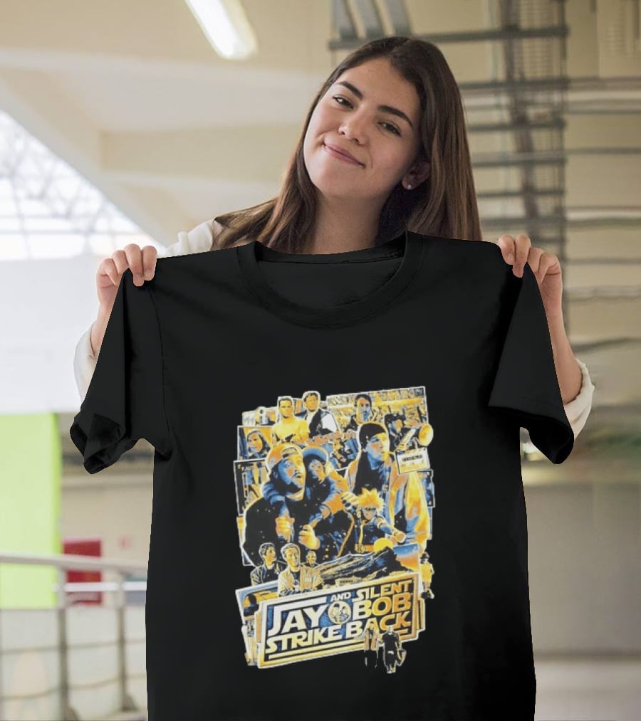 Jay And Silent Bob Strike Back Movie Collage Kevin Smith T-Shirt