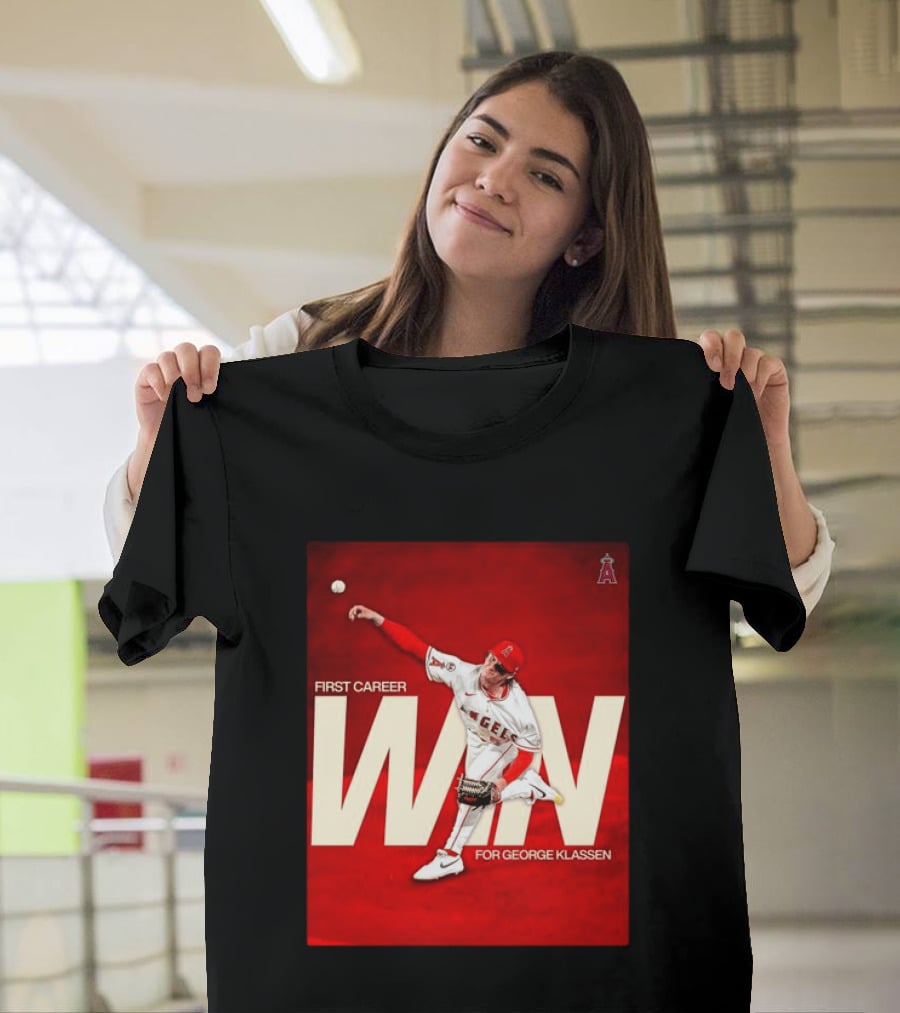 Los Angeles Angels First Career Win For George Klassen Baseball T-Shirt