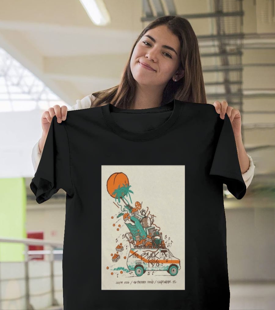 The Black Keys July 28 2026 The Daycare Sound Clearwater FL Van And Music Instruments T-Shirt