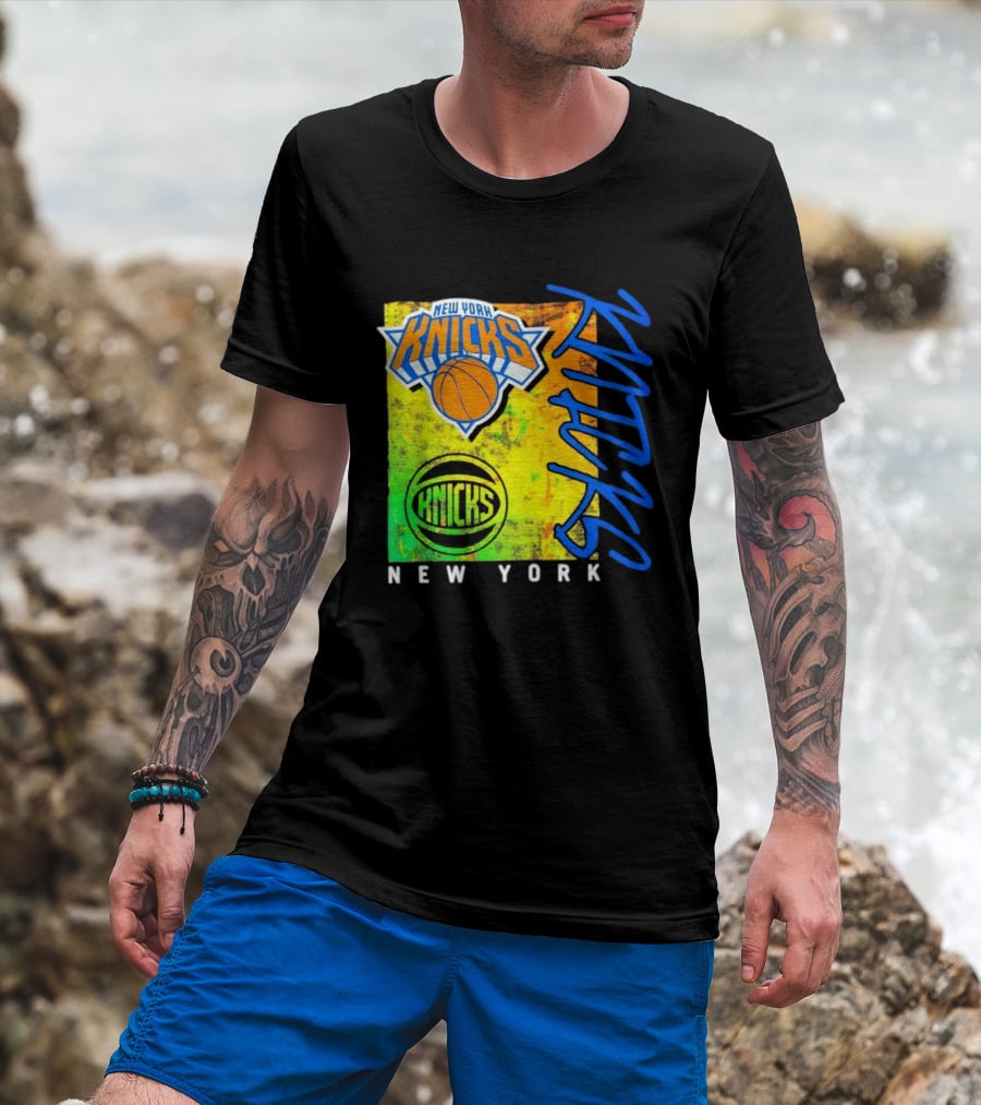 New York Knicks Basketball Team NBA Vibrant Graphic Knicks New York T-Shirt