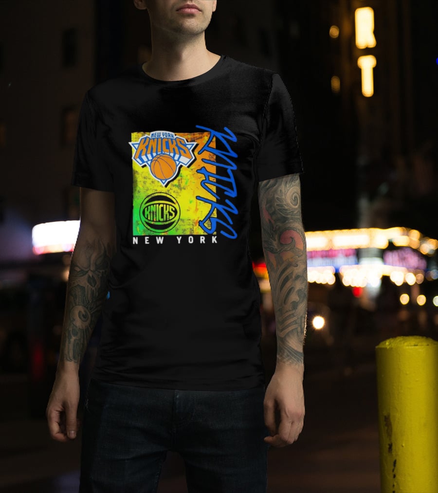 New York Knicks Basketball Team NBA Vibrant Graphic Knicks New York T-Shirt