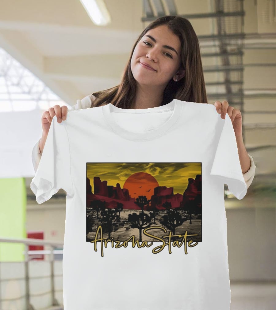 Arizona State Desert Sunset Landscape Scene T-Shirt