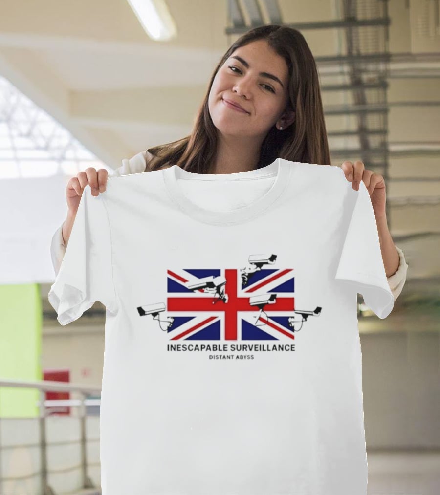 Inescapable Surveillance Distant Abyss UK Flag CCTV T-Shirt
