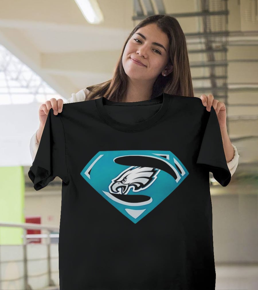 Philadelphia Eagles Superman Crest NFL Football Team T-Shirt