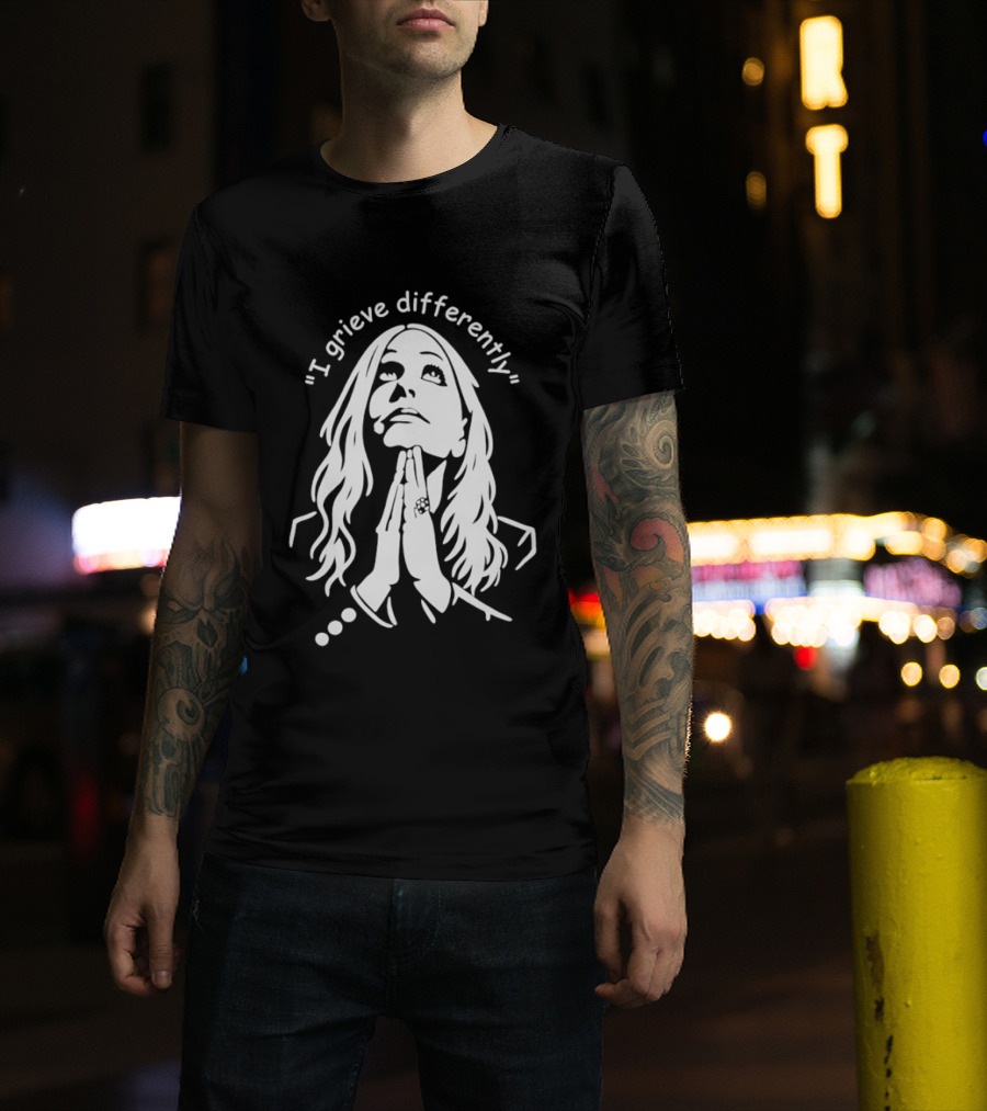 I Grieve Differently Inspirational Woman Praying Hands T-Shirt
