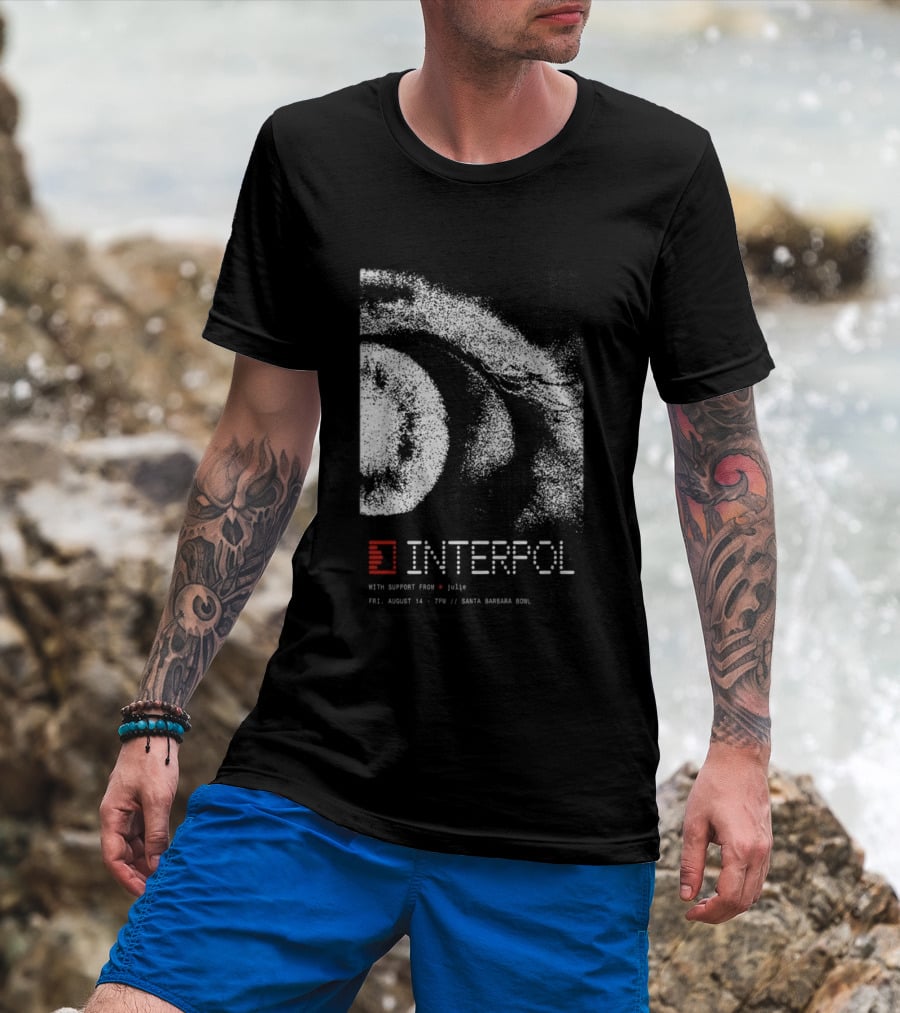 Interpol Santa Barbara Bowl Event August 14 7PM With Julje T-Shirt